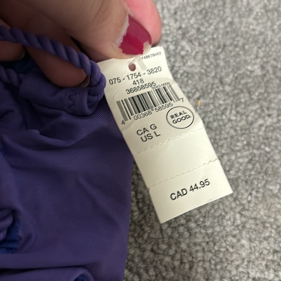 NWT 💙 💜 aerie purpley blue cheeky criss crossed rope bikini bottom! - Picture 3 of 6